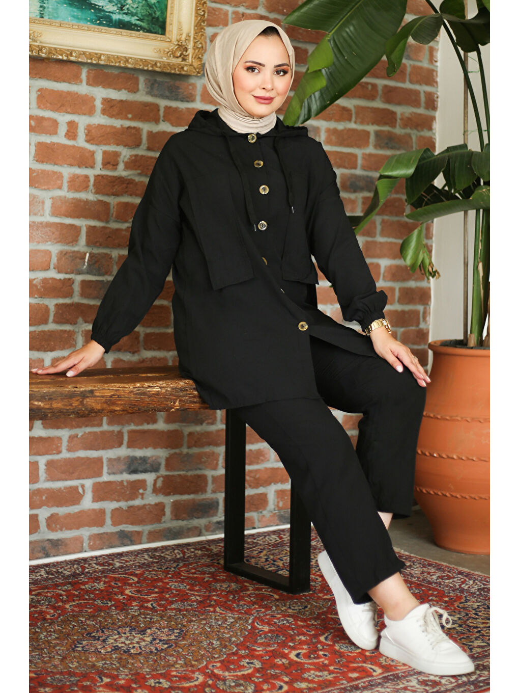 Tunik Pantolon İkİli Takım Siyah - 27290