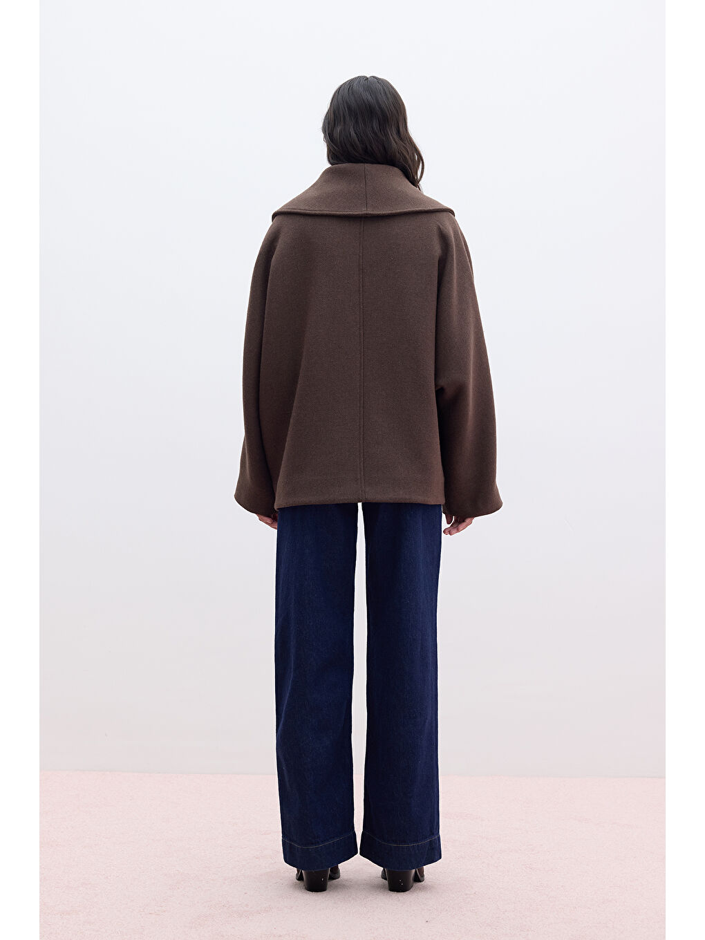 İtalyan Kaşe Kruvaze Kaban Kahverengi-7