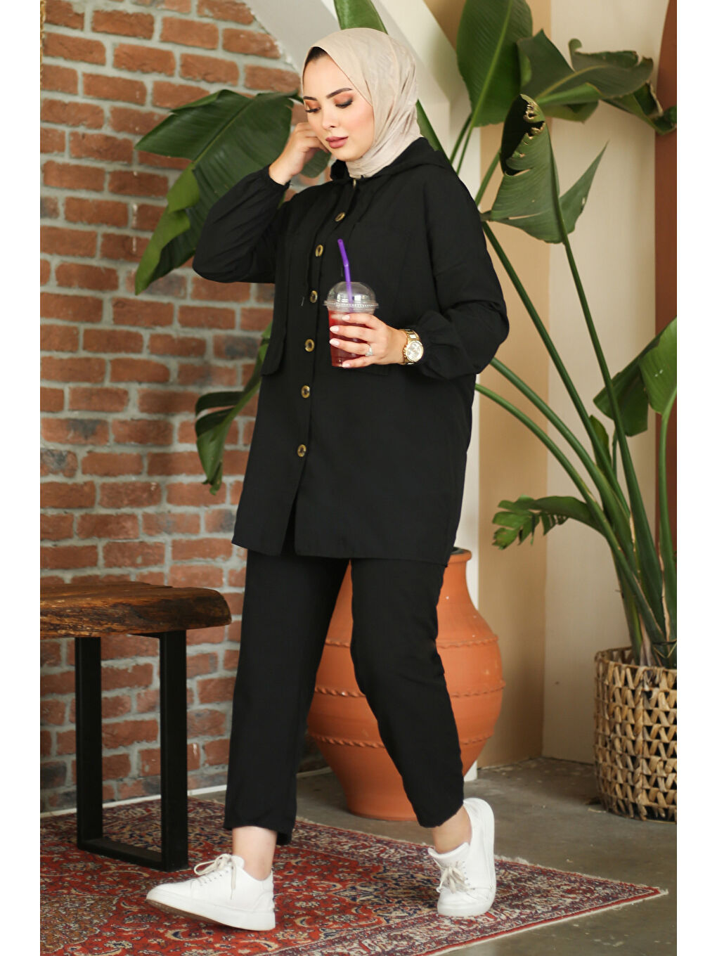 Tunik Pantolon İkİli Takım Siyah - 27290-2