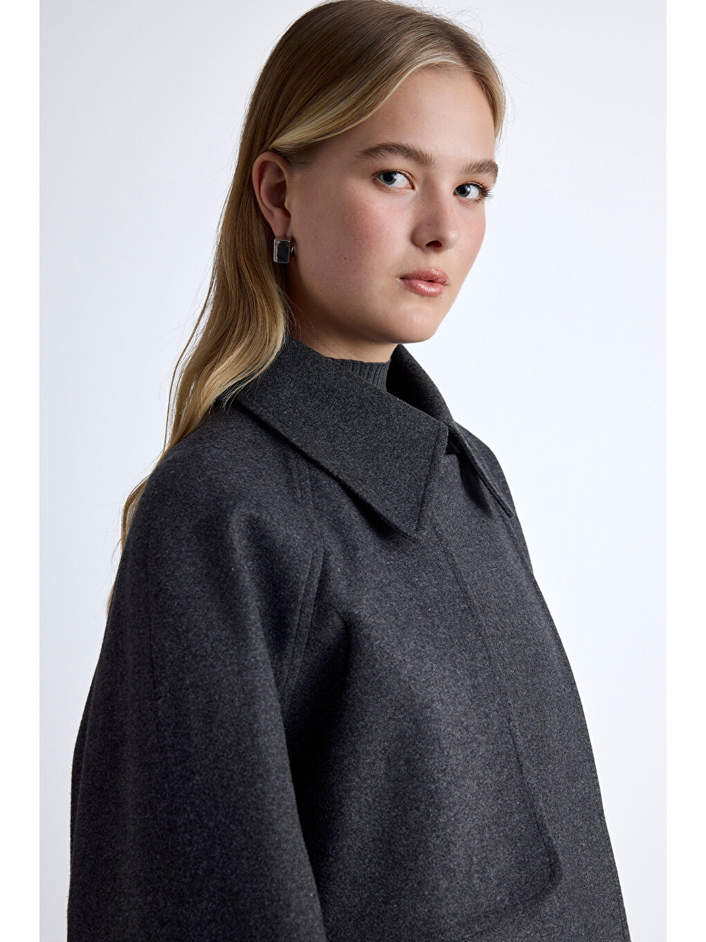 Mari Kruvaze Trenç Kaban Antrasit-3