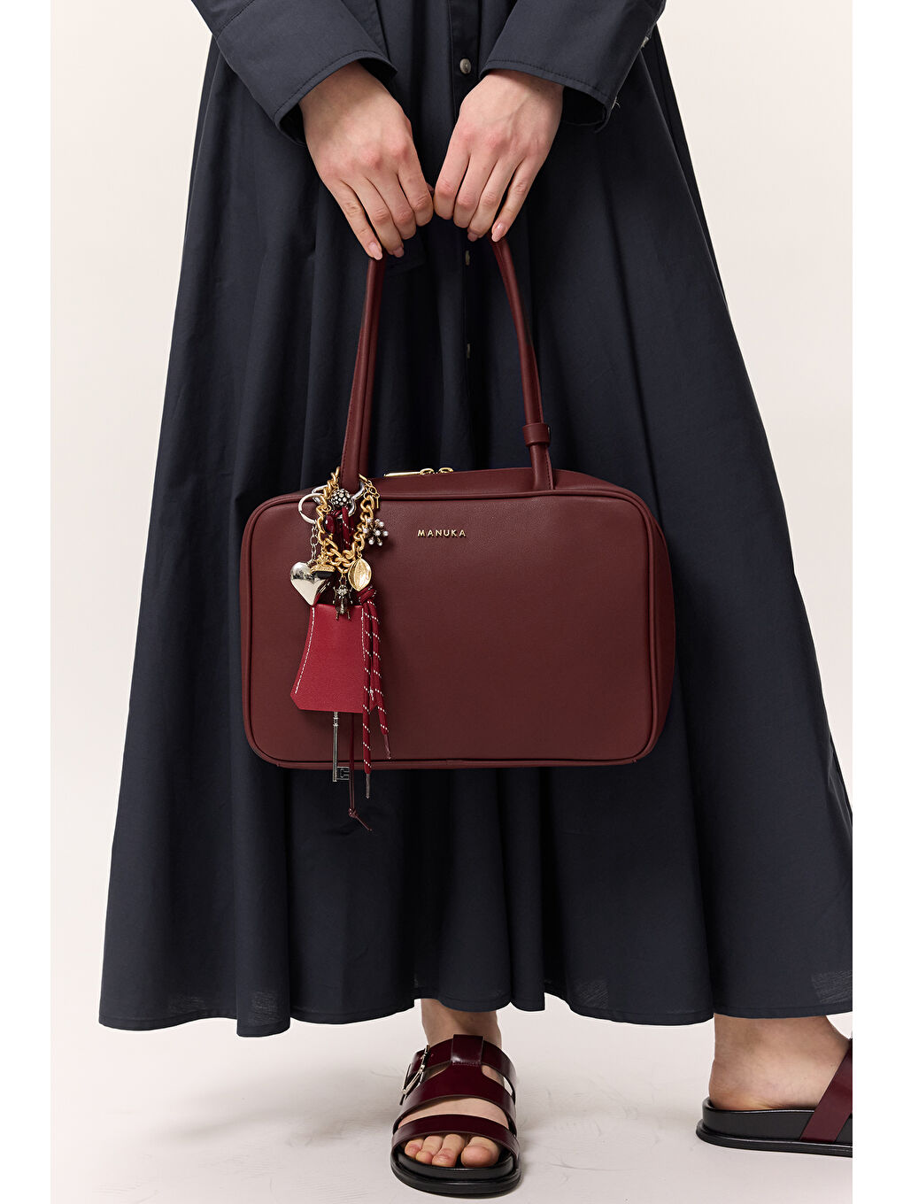 Sımona Tote Çanta Bordo-1