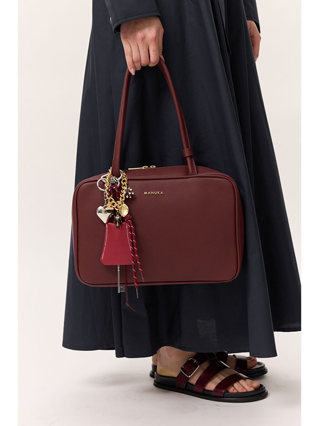 Sımona Tote Çanta Bordo-2