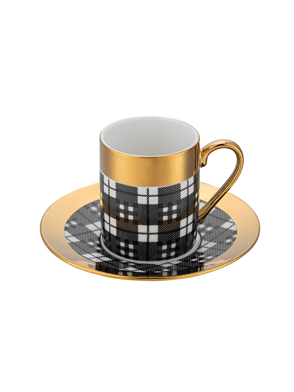 Siyah Deren 6'lı Kahve Fincan Takımı 90 ml-6