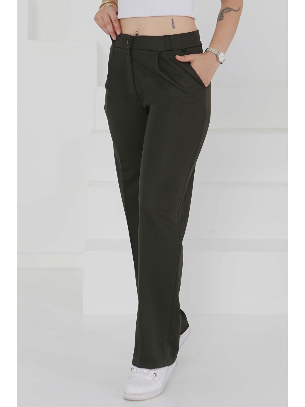 Cepli Palazzo Pantolon Haki - 27487-1