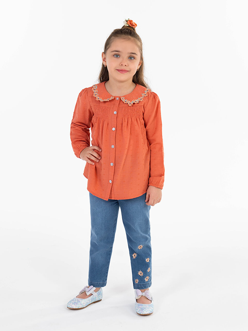 Kahverengi Girls Kız Çocuk Takım 2-5 Yaş Kiremit