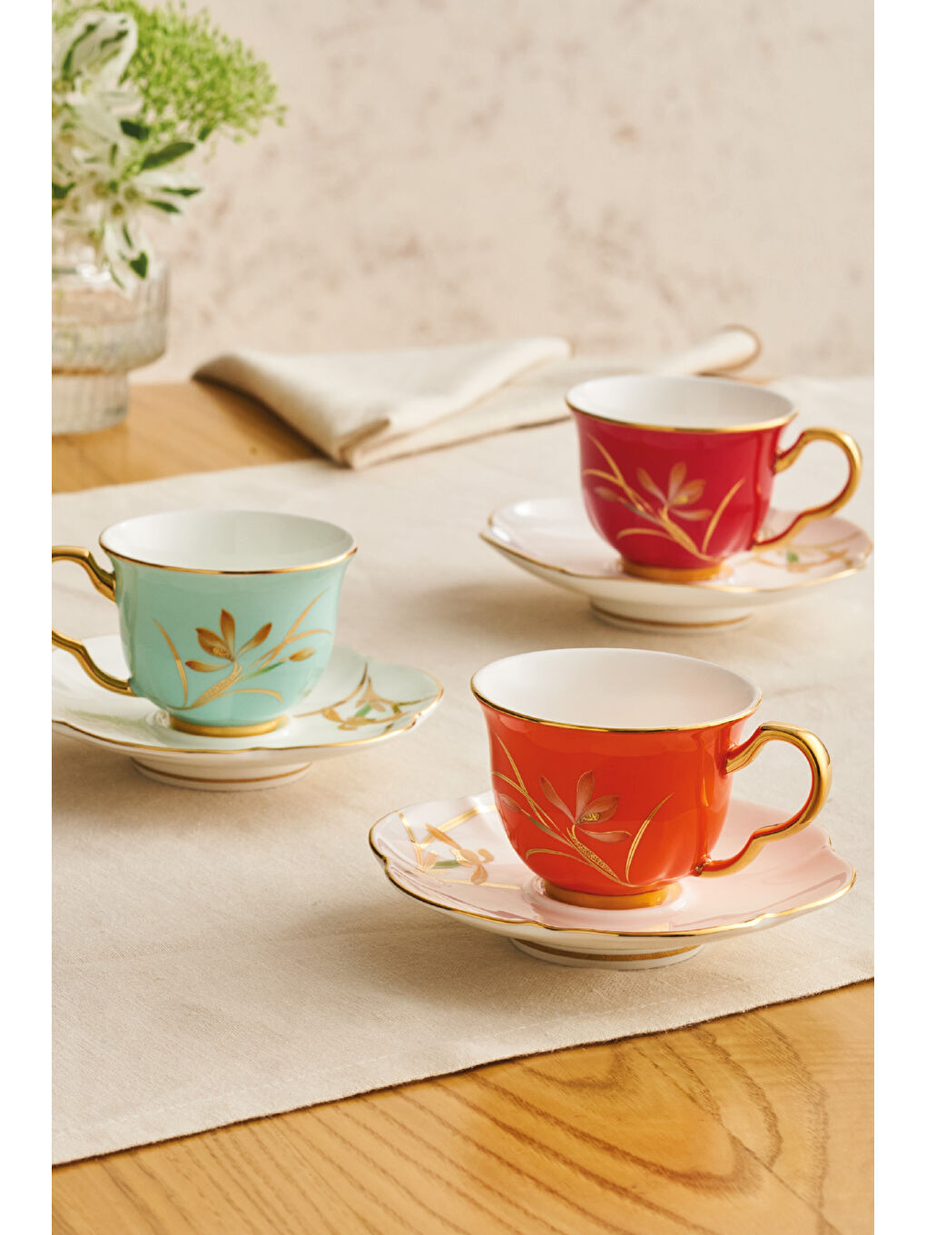 Berin 2 Kişilik Kahve Fincan Takımı Turuncu 90 ml-5