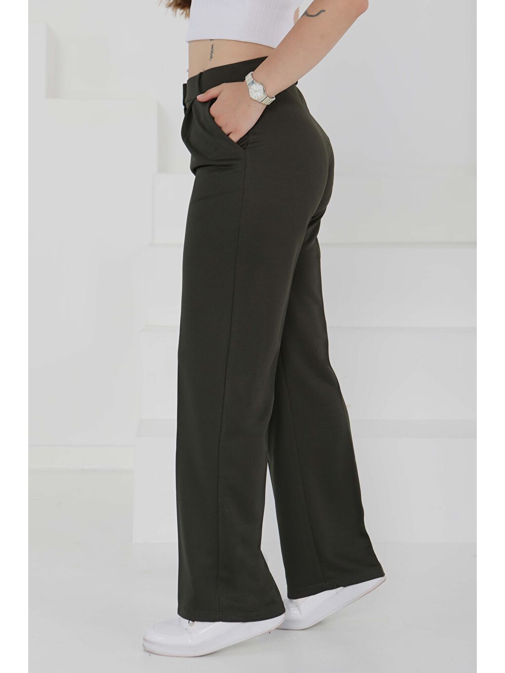 Cepli Palazzo Pantolon Haki - 27487-2