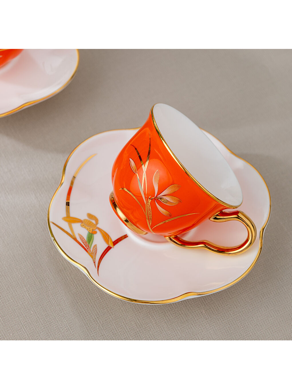 Berin 2 Kişilik Kahve Fincan Takımı Turuncu 90 ml-6