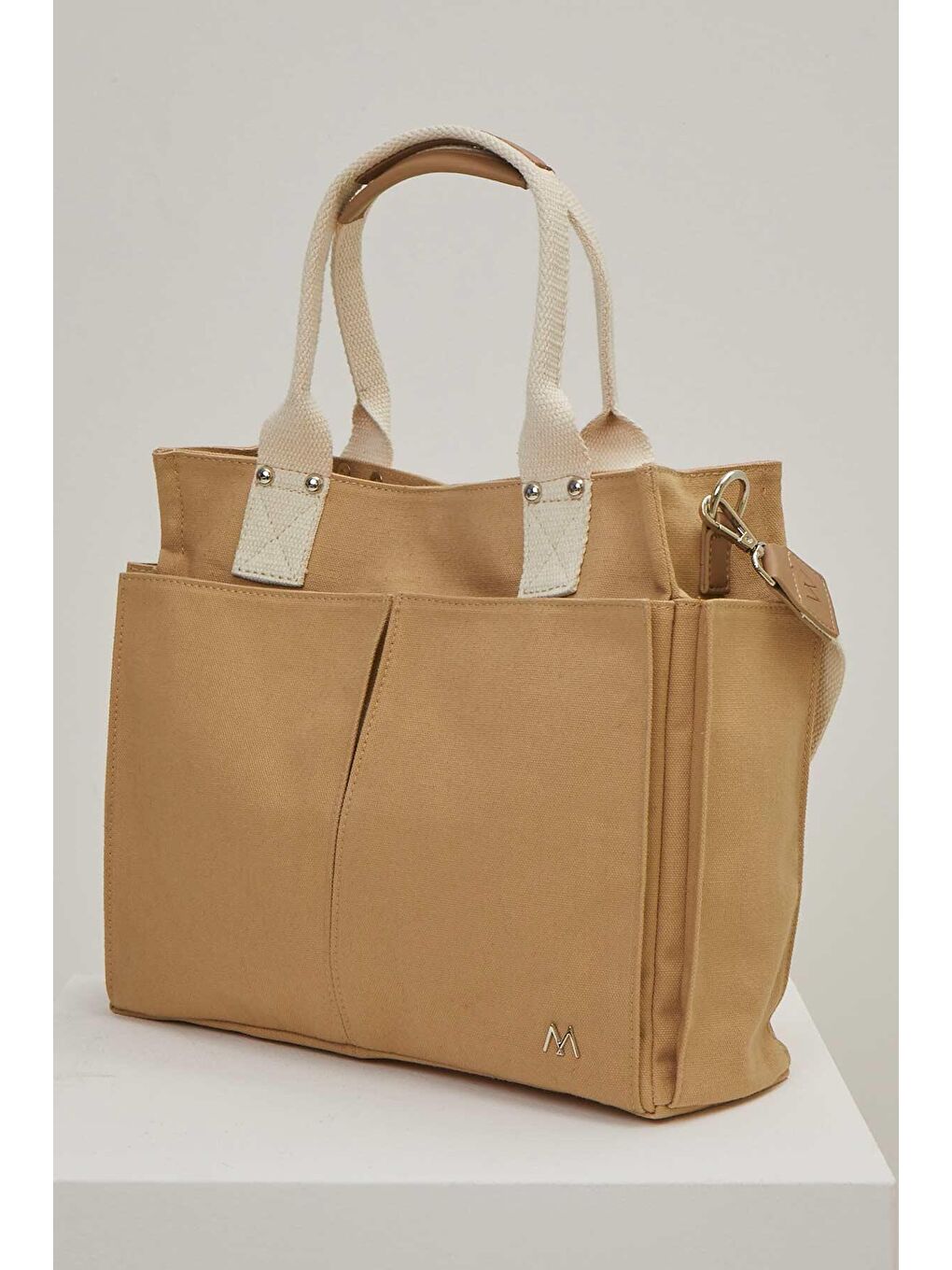 Kahverengi Kanvas Everyday Bag Camel-3
