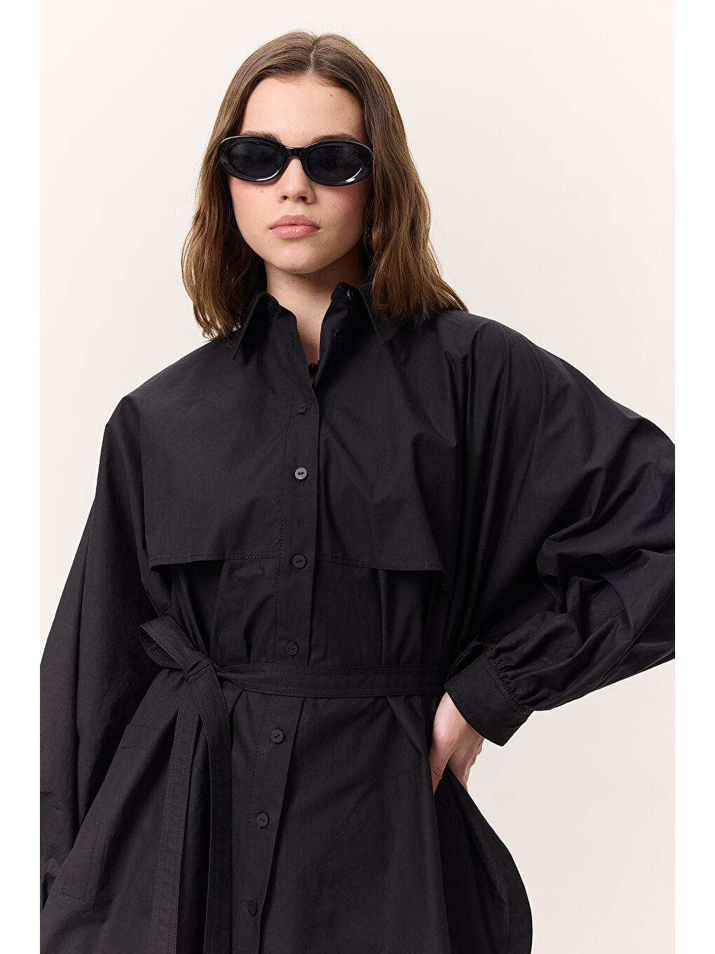 Trenç Tasarım Gömlek Siyah-1