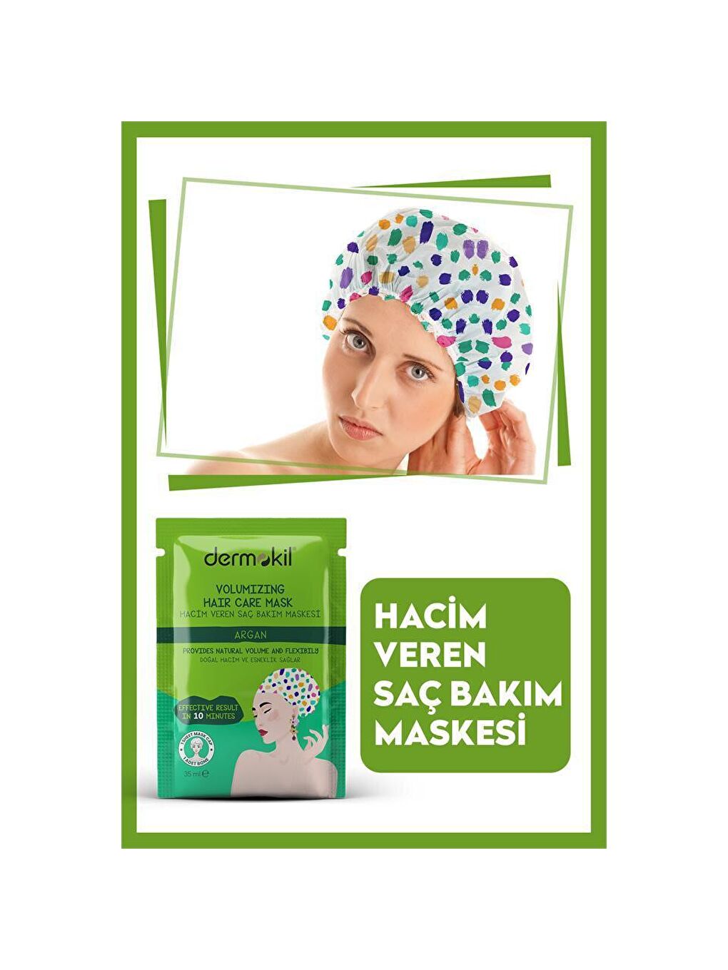 DERMOKIL Bej-Beyaz Argan Buhar Saç Bakım Maskesi 35 ml - 1