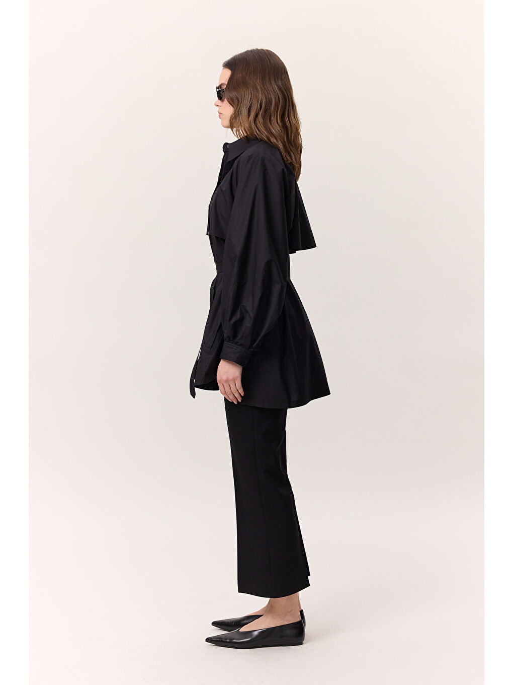 Trenç Tasarım Gömlek Siyah-6