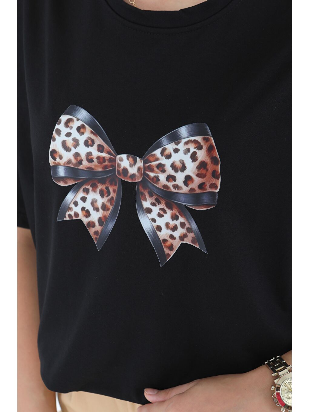 Baskılı Kısa Kollu T-Şhirt Siyah - 27501-3