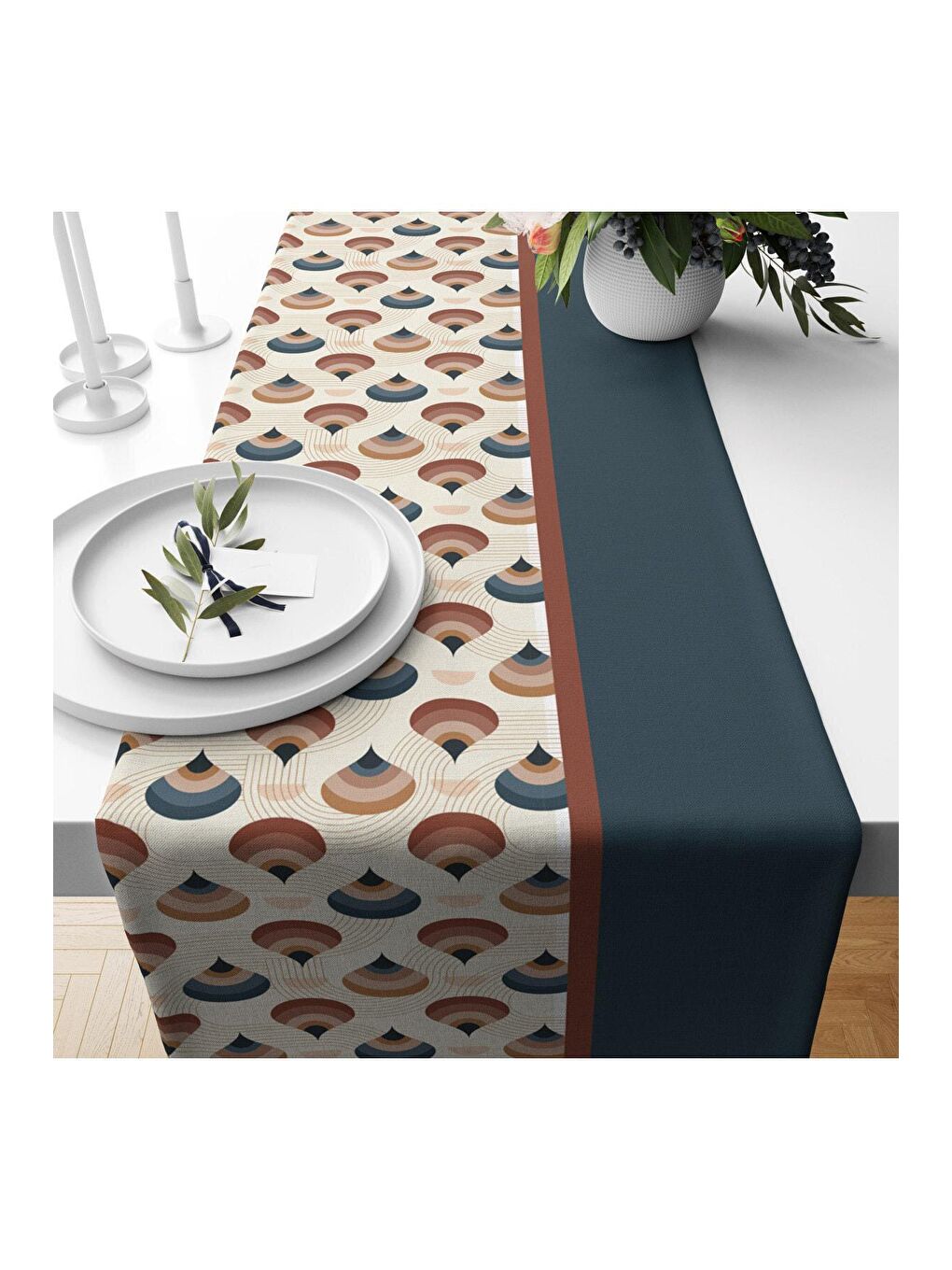 Karışık Modern Desen Kadife Runner 40x140 cm