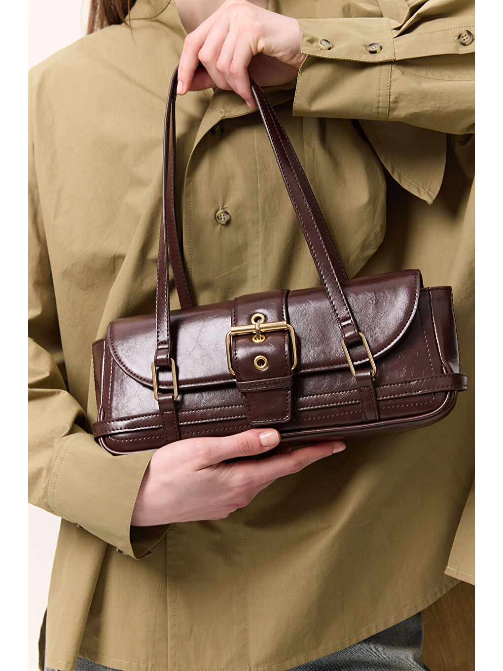 Mıca Baget Çanta Kahverengi-1