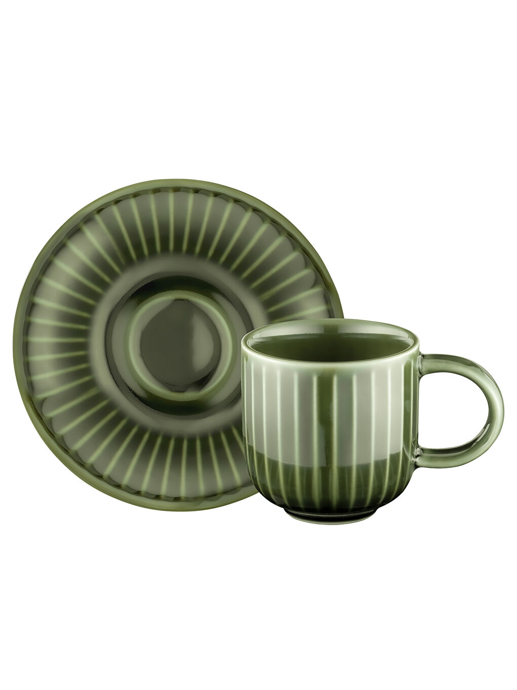 Lev 6 Kişilik Kahve Fincan Takımı Yeşil 90 ml-5