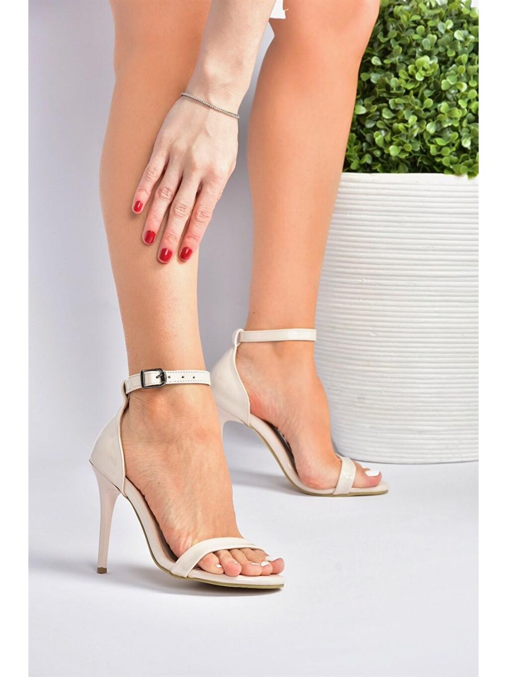 Bej Ten Kadın Topuklu Ayakkabı B922112608-3