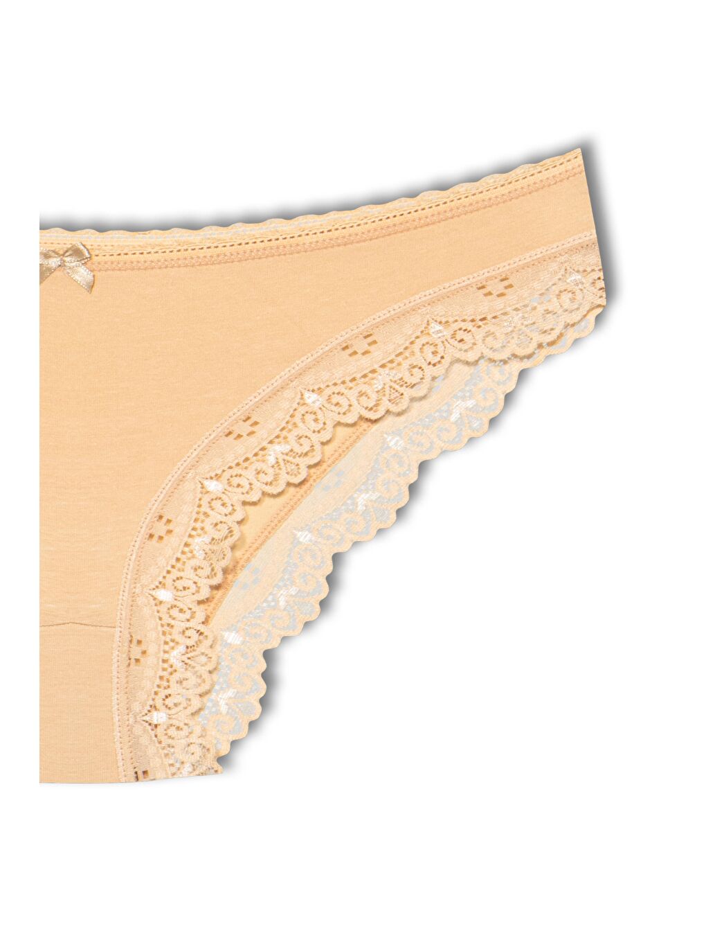 Karışık Pamuklu Düşük Bel Paçası Dantel Basic Kadın Külot 10'lu-6