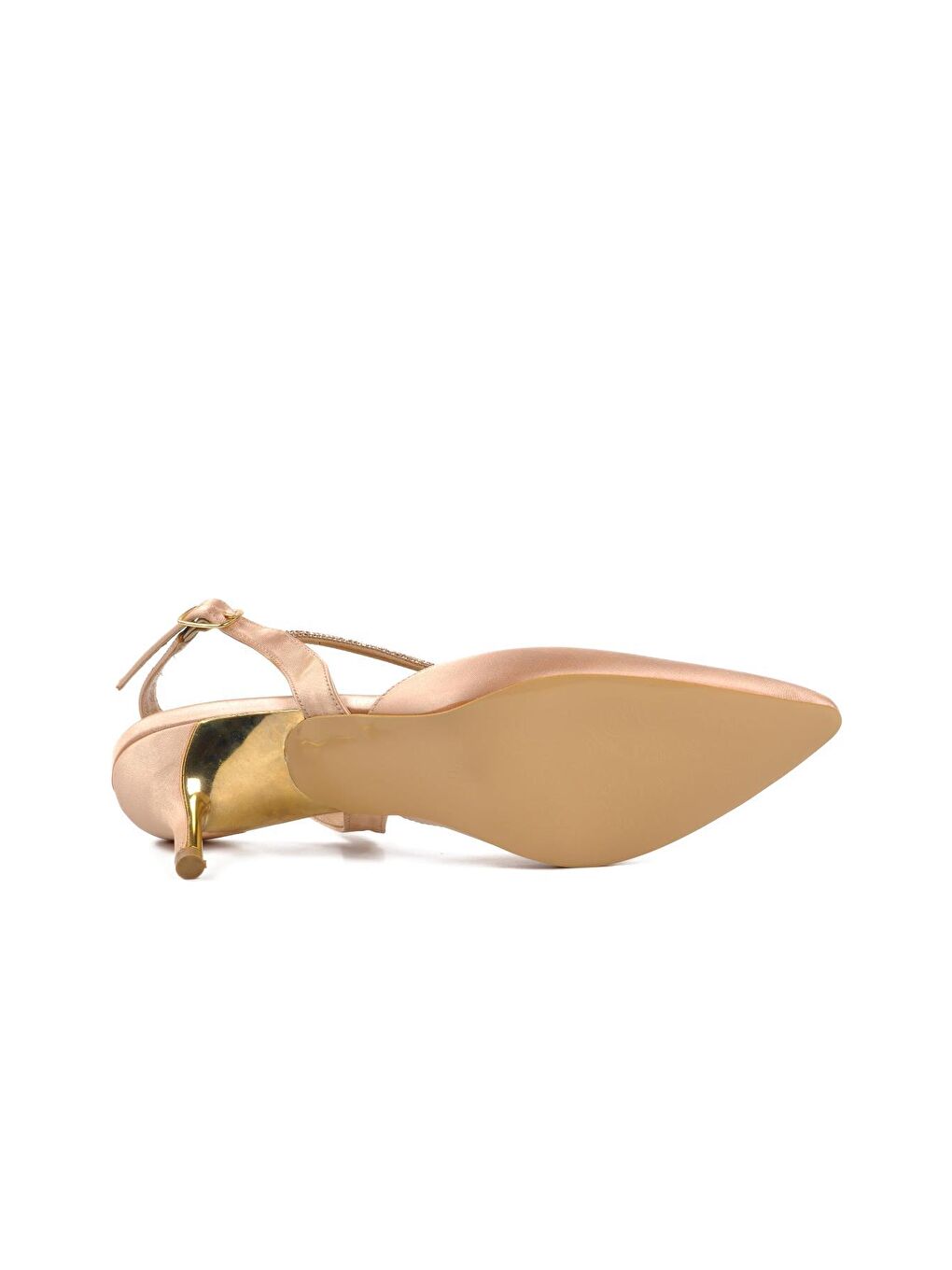 Bej 710-1Y Ten Saten Kadın Abiye Ayakkabı-4