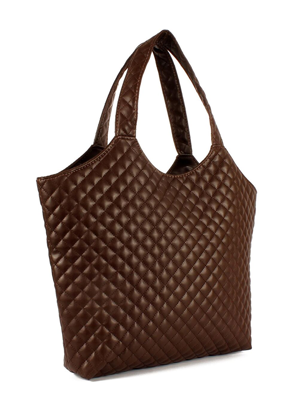 Kahverengi Kadın Kapitoneli Y S L Kesim Büyük Boy Salaş Kol Çantası (1729)-3