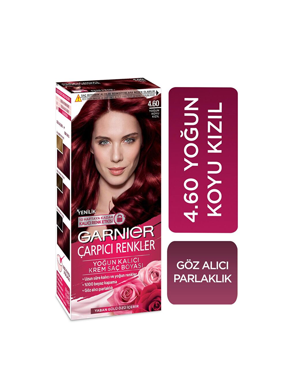 GARNIER Kırmızı Çarpıcı Renkler Saç Boyası 4.60 Yoğun Koyu Kızıl