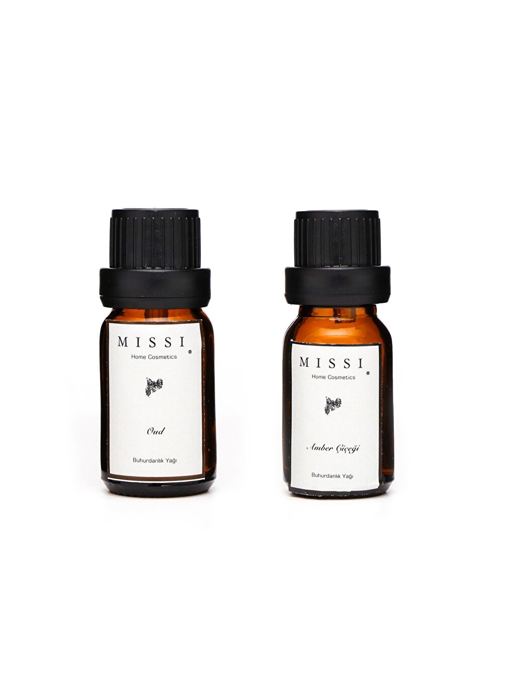 Kahverengi 2li Oud & Amber Çiçeği Buhurdanlık Esansı/Yağı