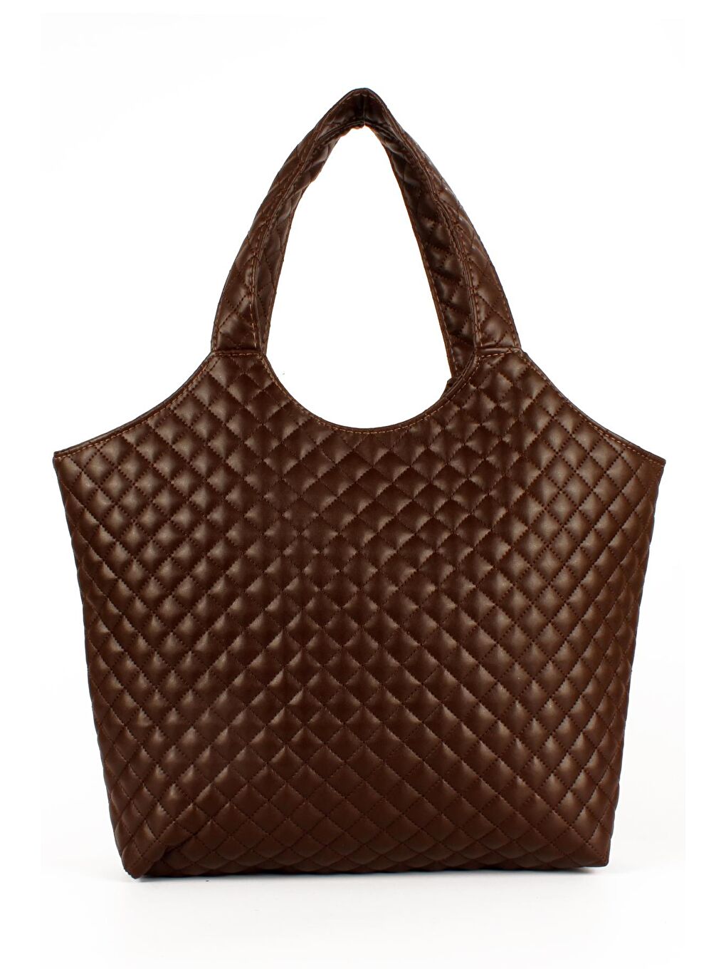 Kahverengi Kadın Kapitoneli Y S L Kesim Büyük Boy Salaş Kol Çantası (1729)-1