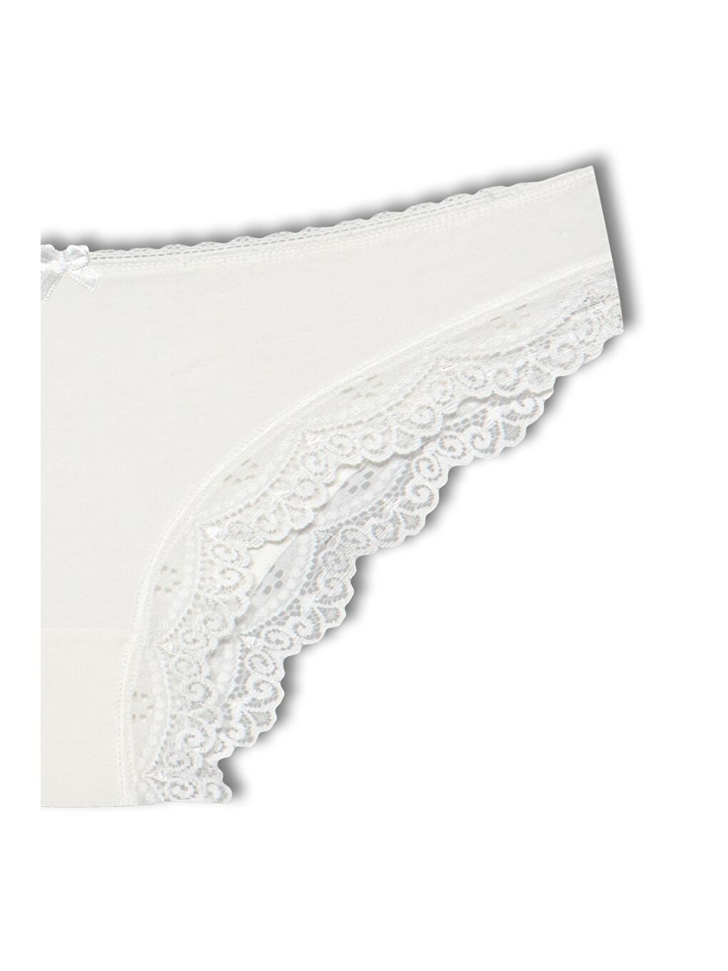 Karışık Pamuklu Düşük Bel Paçası Dantel Basic Kadın Külot 10'lu-9