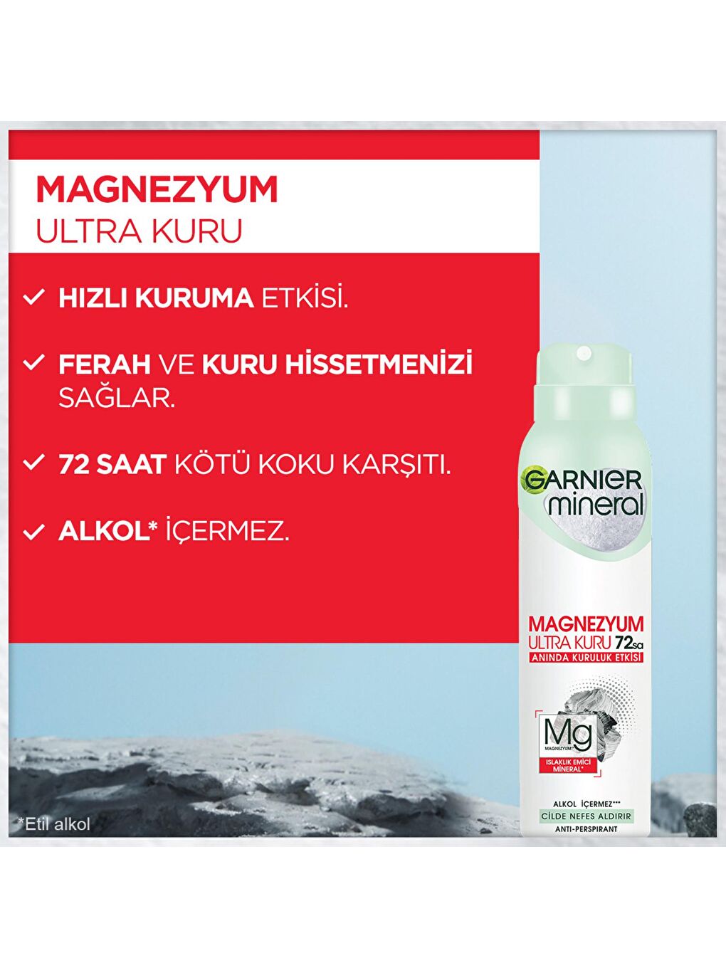 Mineral Magnezyum Ultra Kuru Sprey Deodorant-3