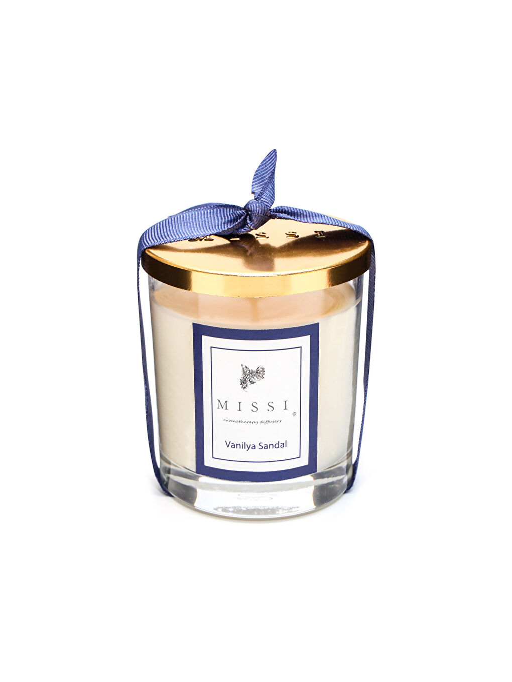 Ekru Kapaklı Vanilya Sandal Vegan Mum (140 gr)