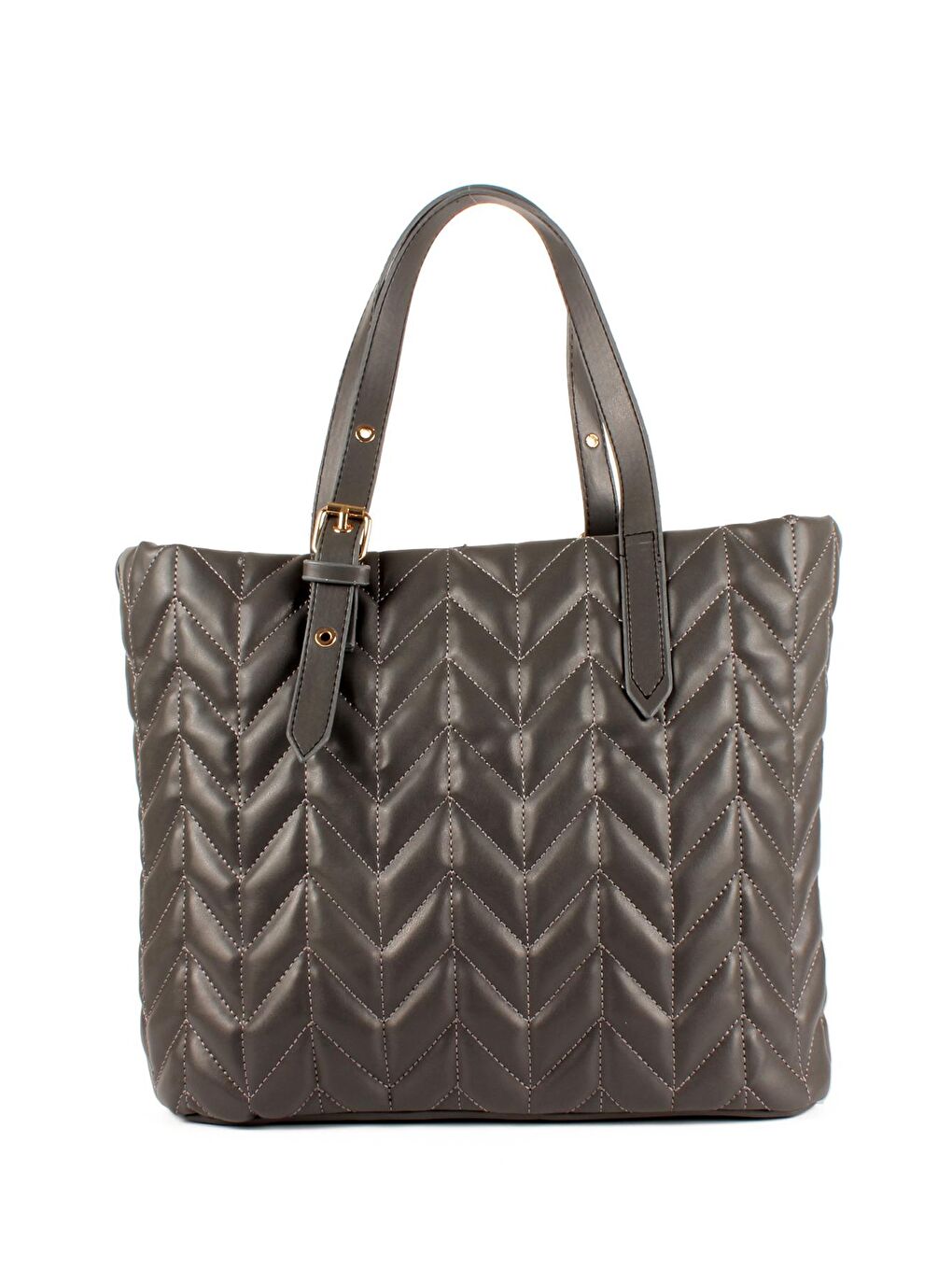 Gri Kadın Nakışlı Kemer Tarz Ayarlanabilir Saplı El ve Kol Çantası (1725)