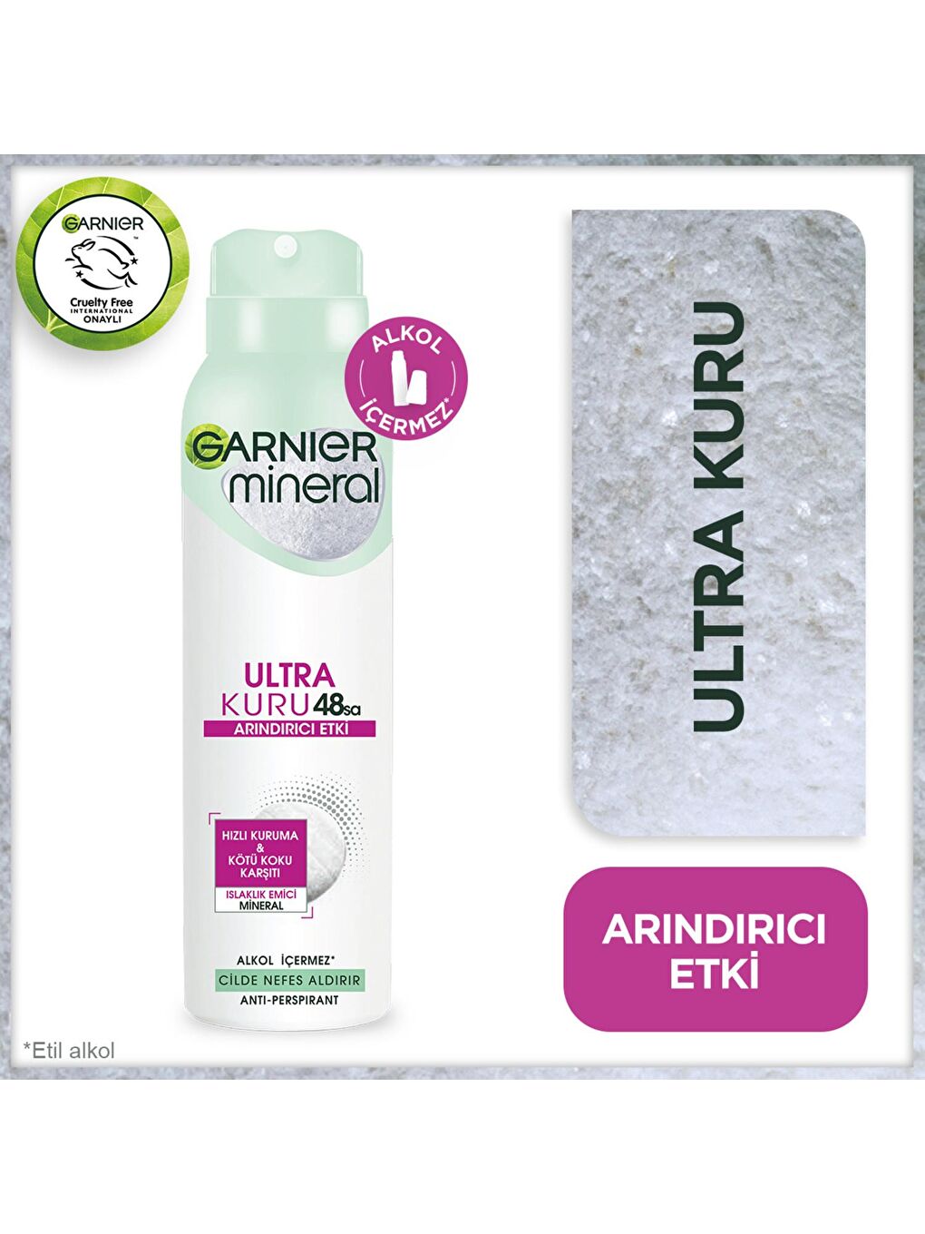 GARNIER Şeffaf Mineral Ultra Kuru Sprey Deodorant