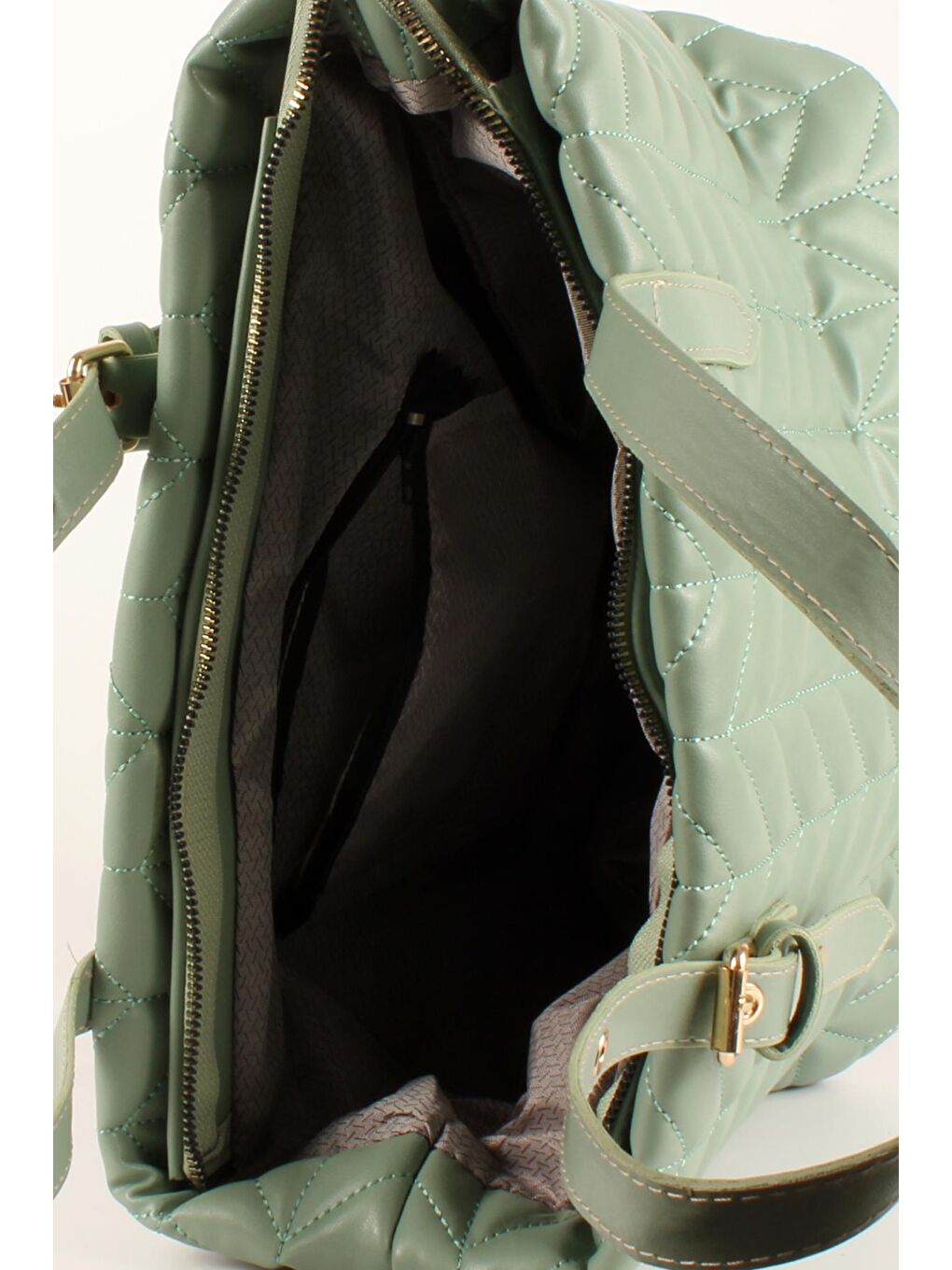 Turkuaz Kadın Nakışlı Kemer Tarz Ayarlanabilir Saplı El ve Kol Çantası (1725)-2