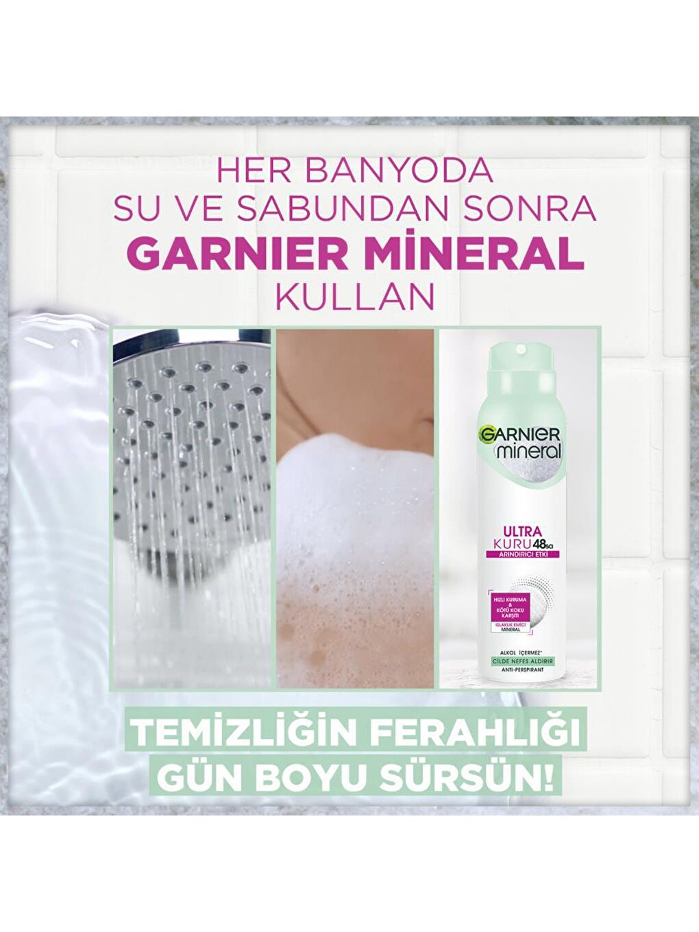 GARNIER Şeffaf Mineral Ultra Kuru Sprey Deodorant - 4