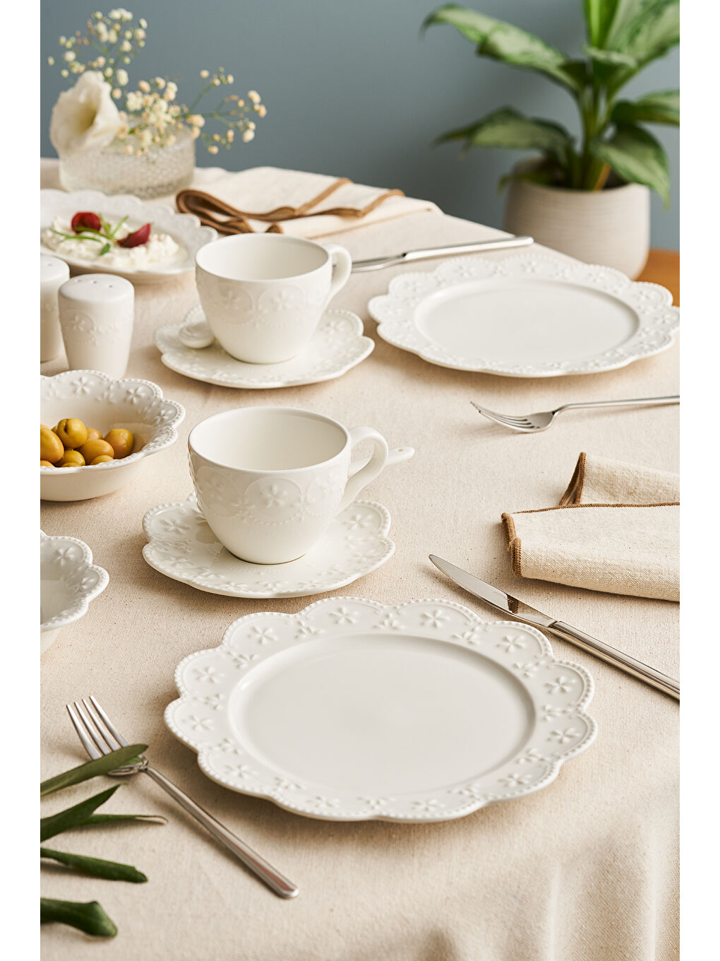 Beyaz Akay 32 Parça 6 Kişilik Kahvaltı Takımı-3