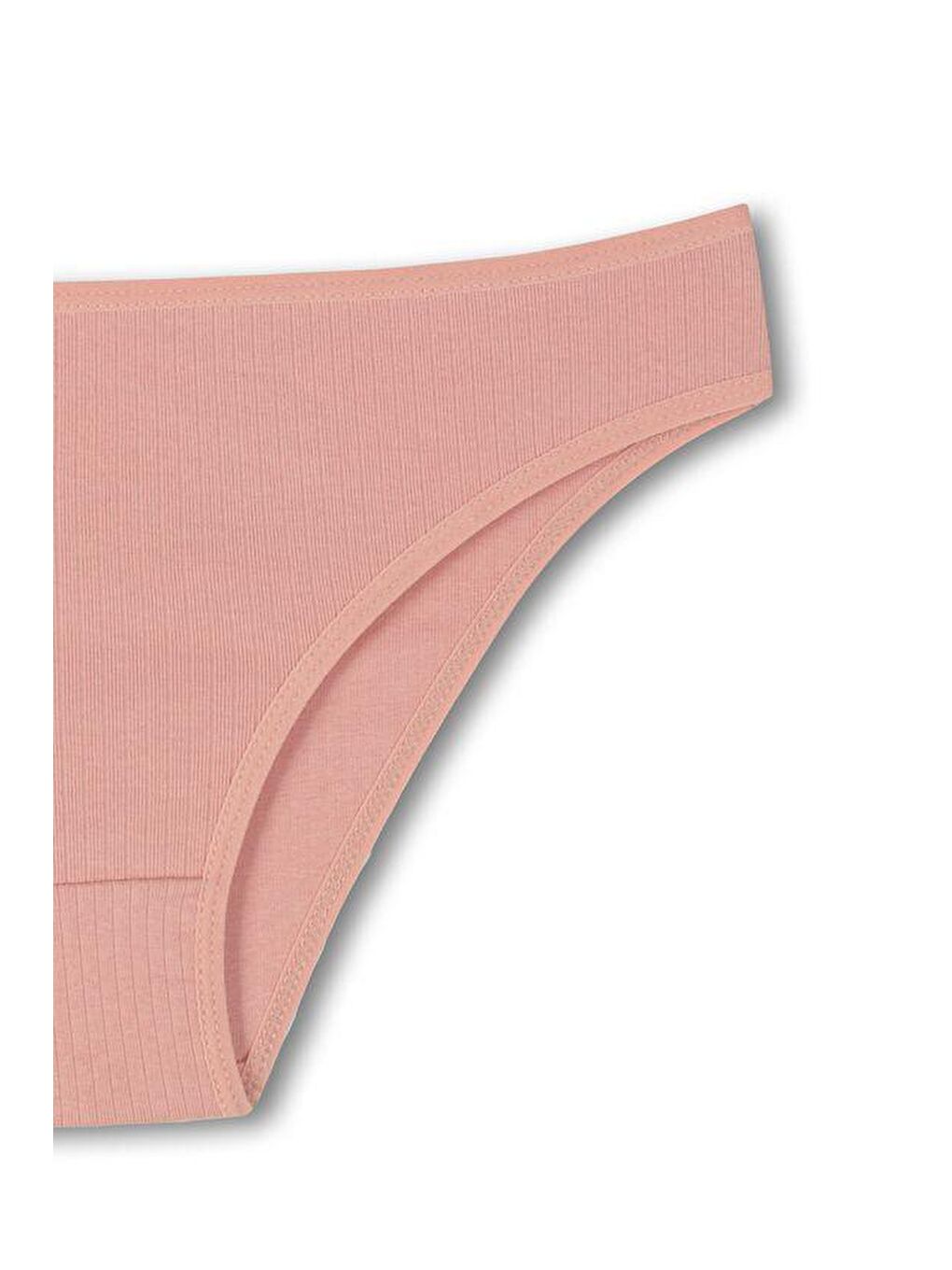 Pembe Pamuklu Fitilli Dokulu Slip Kadın Külot-1