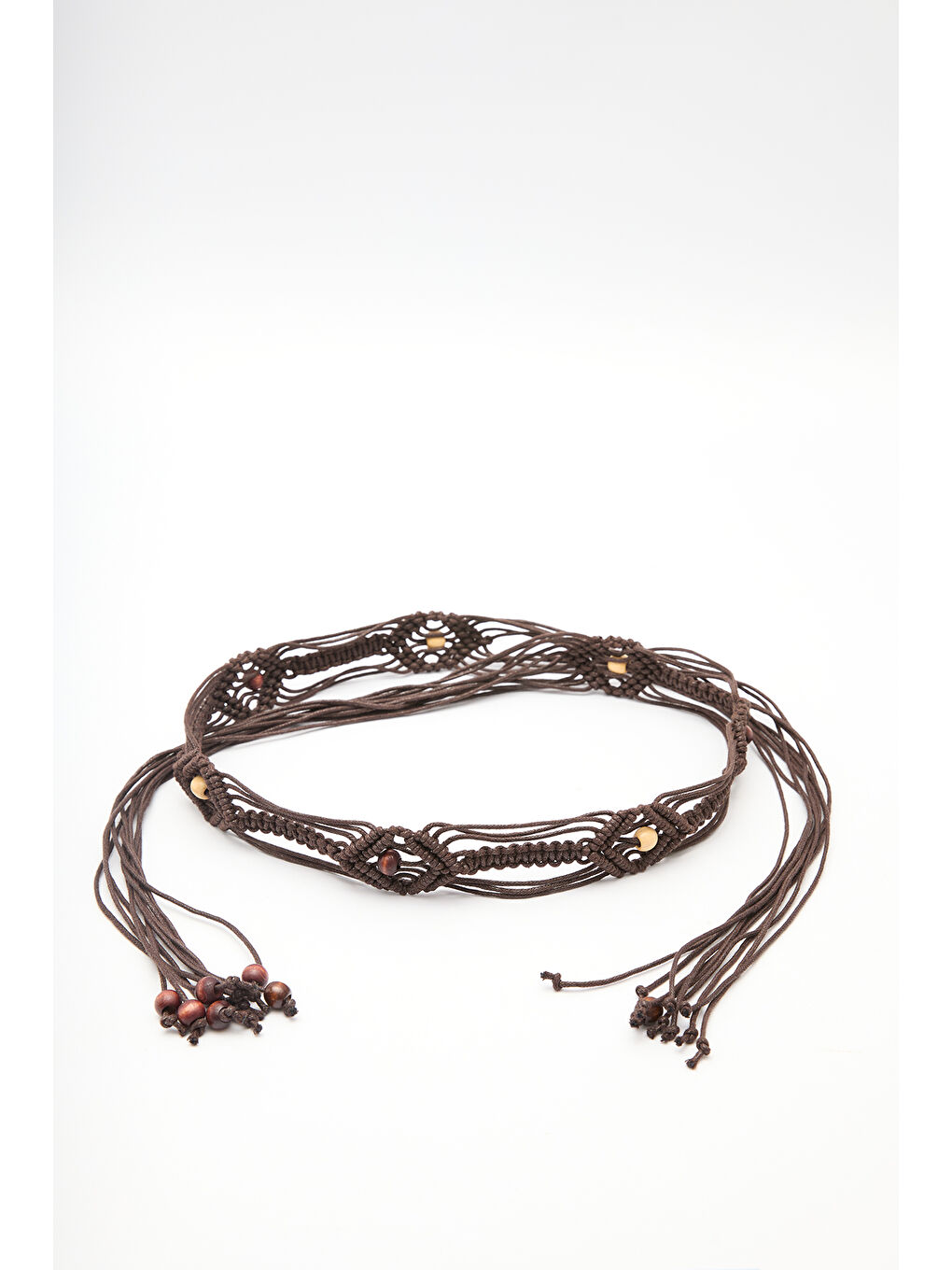 Rustik Örgülü Kemer Kahverengi-4