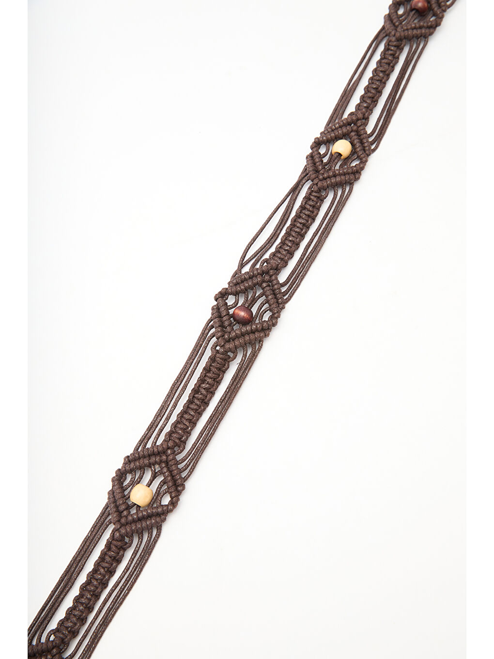 Rustik Örgülü Kemer Kahverengi-5