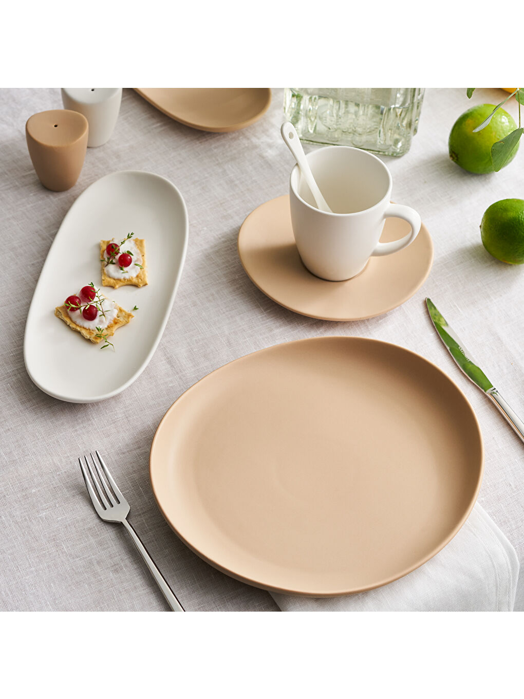 Beyaz Belin 32 Parça 6 Kişilik Kahvaltı Takımı-2