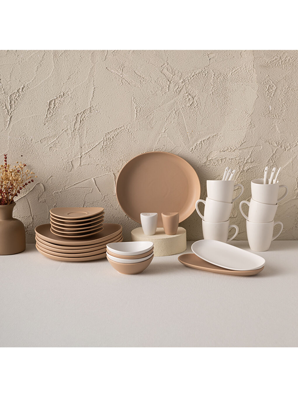 Beyaz Belin 32 Parça 6 Kişilik Kahvaltı Takımı-3