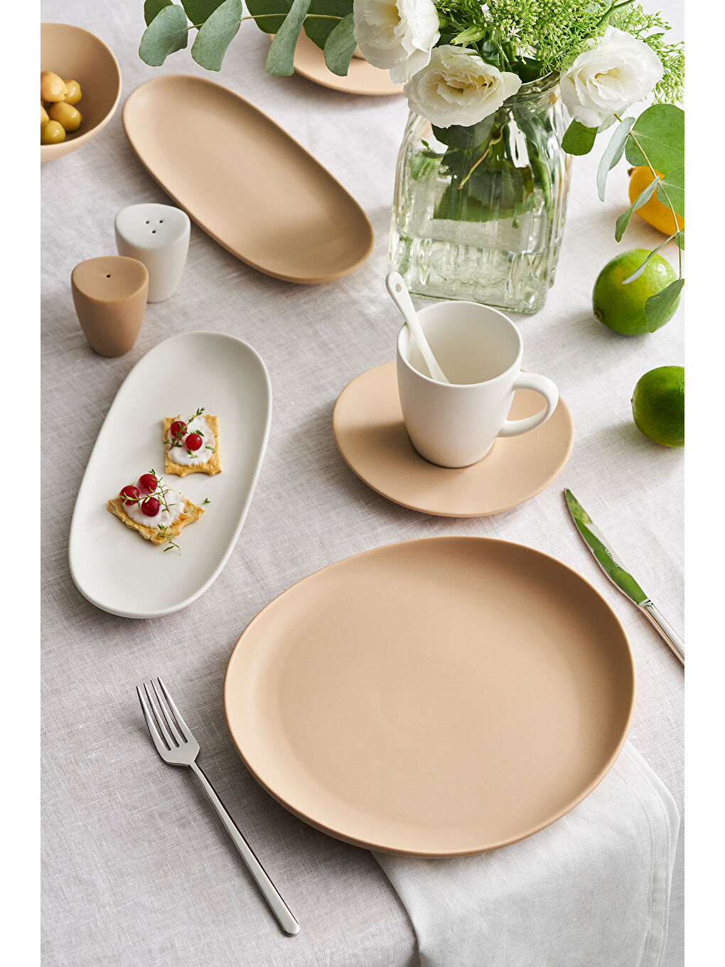 Beyaz Belin 32 Parça 6 Kişilik Kahvaltı Takımı-4