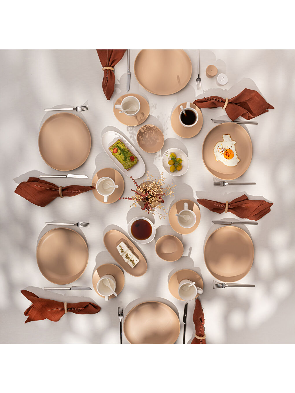 Beyaz Belin 32 Parça 6 Kişilik Kahvaltı Takımı-5