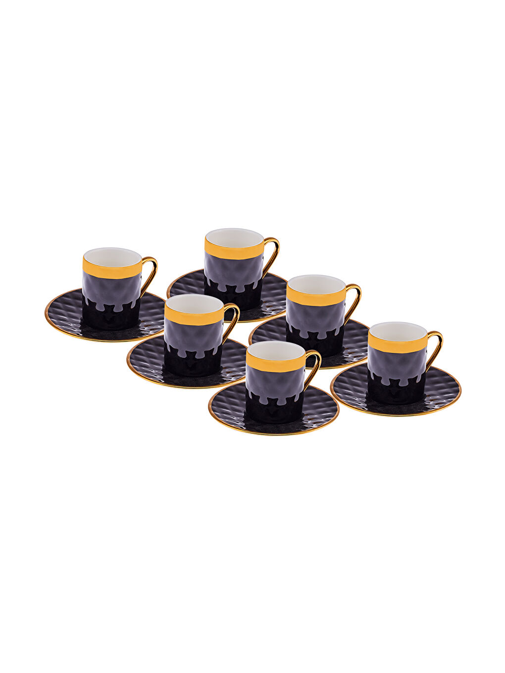 Siyah Bengi 6 Kişilik Kahve Fincan Takımı 90 ml-3