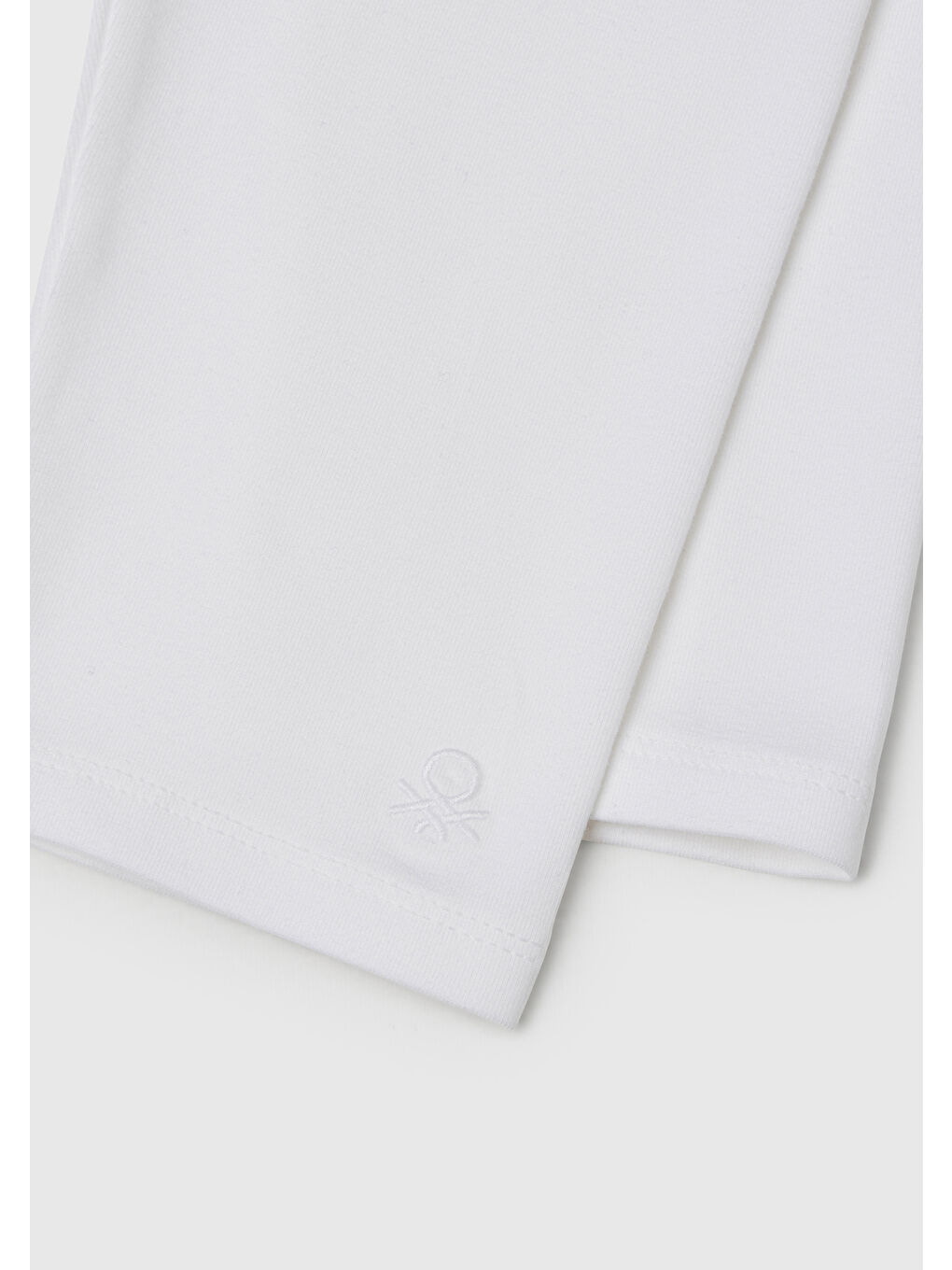 Kız Çocuk Beyaz Ton Sür Ton Logo İşlemeli Diz Üstü Bisikletçi Taytı-2