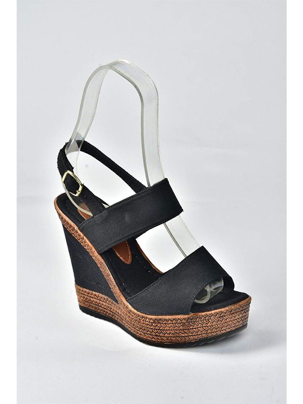 K674061305 Siyah Dolgu Taban Kadın Ayakkabı-4