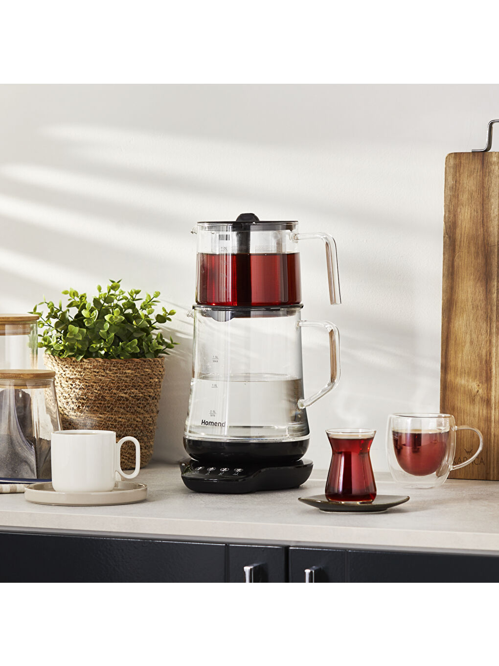 Royaltea 1746H Konuşan Cam Çay Makinesi Siyah-2