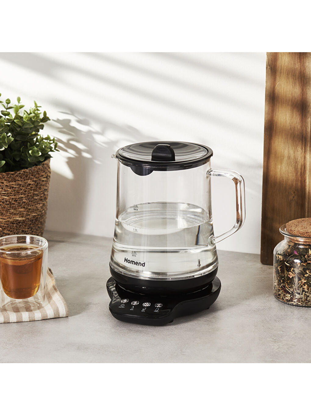 Royaltea 1746H Konuşan Cam Çay Makinesi Siyah-4