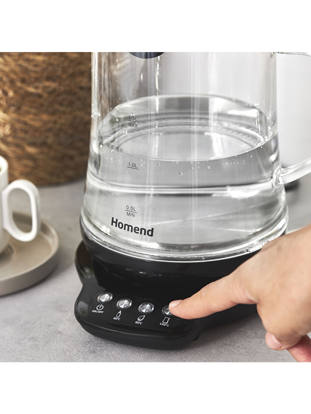 Royaltea 1746H Konuşan Cam Çay Makinesi Siyah-5