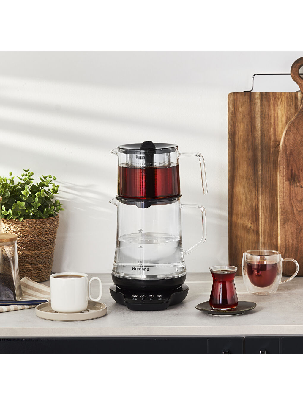 Royaltea 1746H Konuşan Cam Çay Makinesi Siyah-6