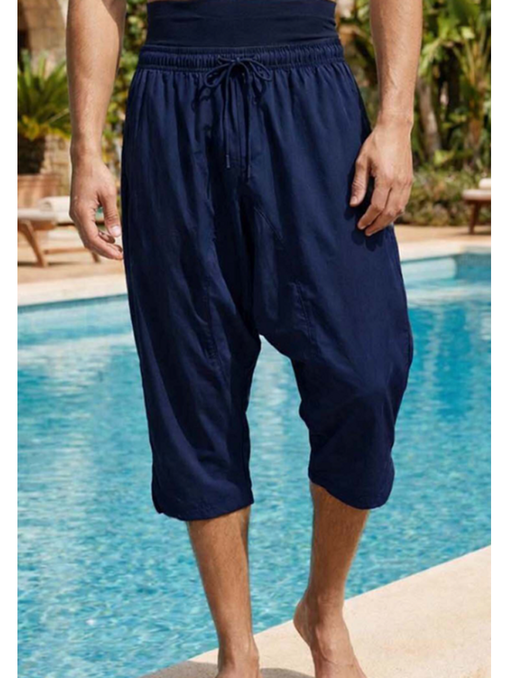 Şalvar Erkek Kapri Mayo Deniz Havuz Şortu RKS-012 Lacivert